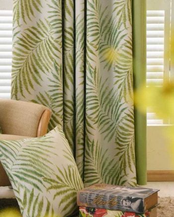 Blackout Curtains with Tropical Palms for Bedroom