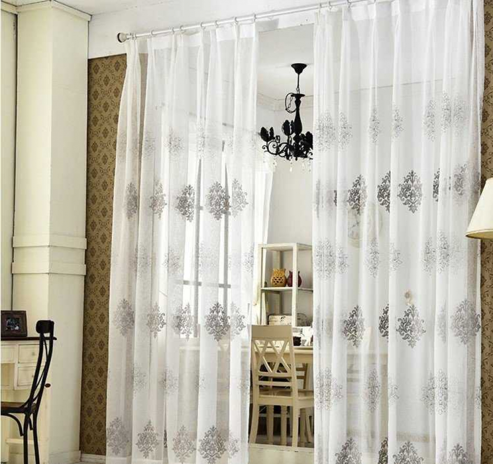 Oriental Ornament Embroideredy Curtains