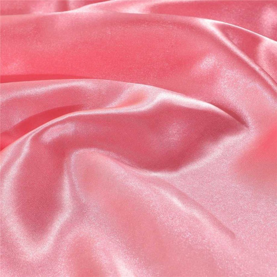Solid Color Faux Silk Bedding Set