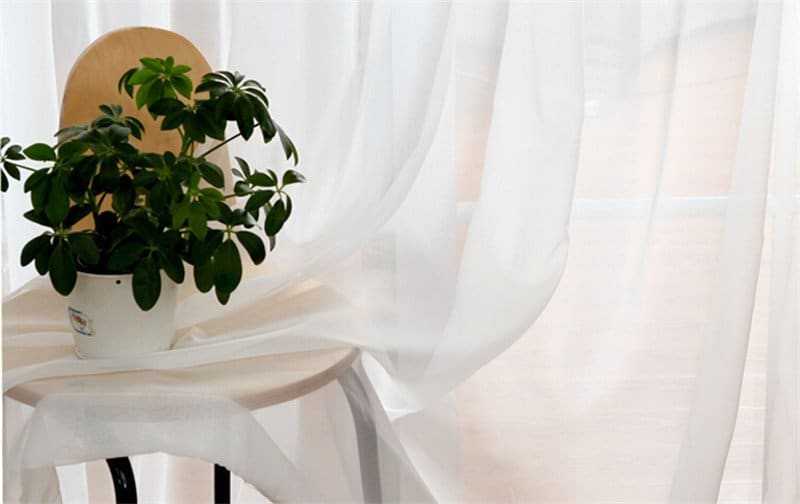 White Tulle Curtains for Bedroom