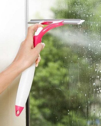Window Cleaning Brush with Built-In Water Spray