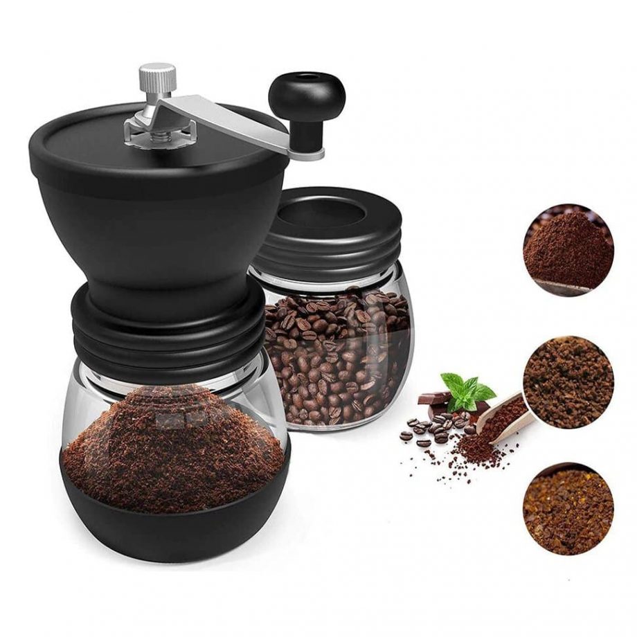 Coffee Bean Grinder With Glass Storage Jar