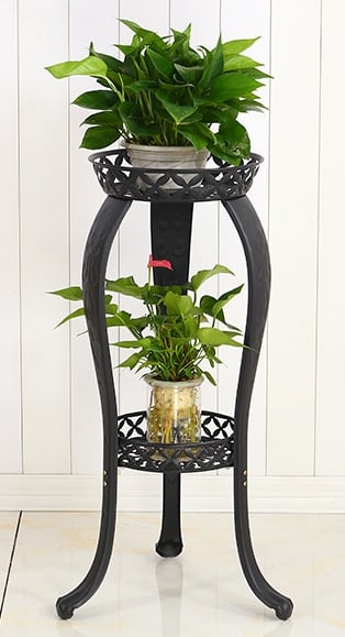 Portable Creative Metal Plant Holder With Wheels