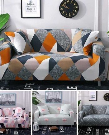 Elastic Polyester Floral Sofa Cover