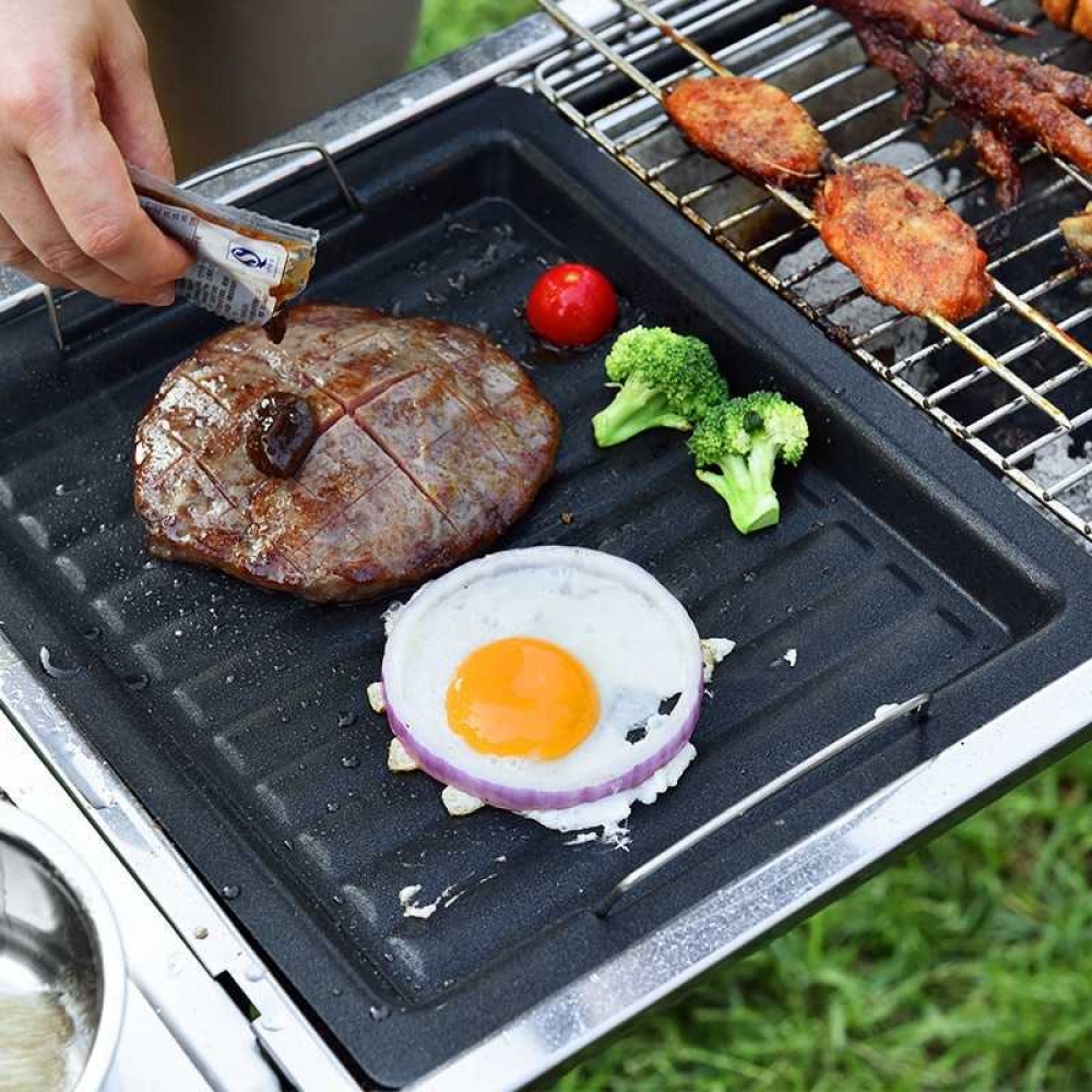 Non-stick Stainless Steel BBQ Grill Pan