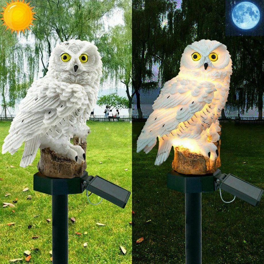 Solar Powered Waterproof Owl Garden Light